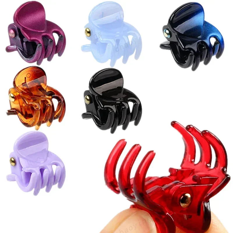 

12pcs/lot Mini Plastic Hair Clips Claws Multicolor Solid Barrettes for Women Girls Korean Hair Braiding Fashion Hair Accessories