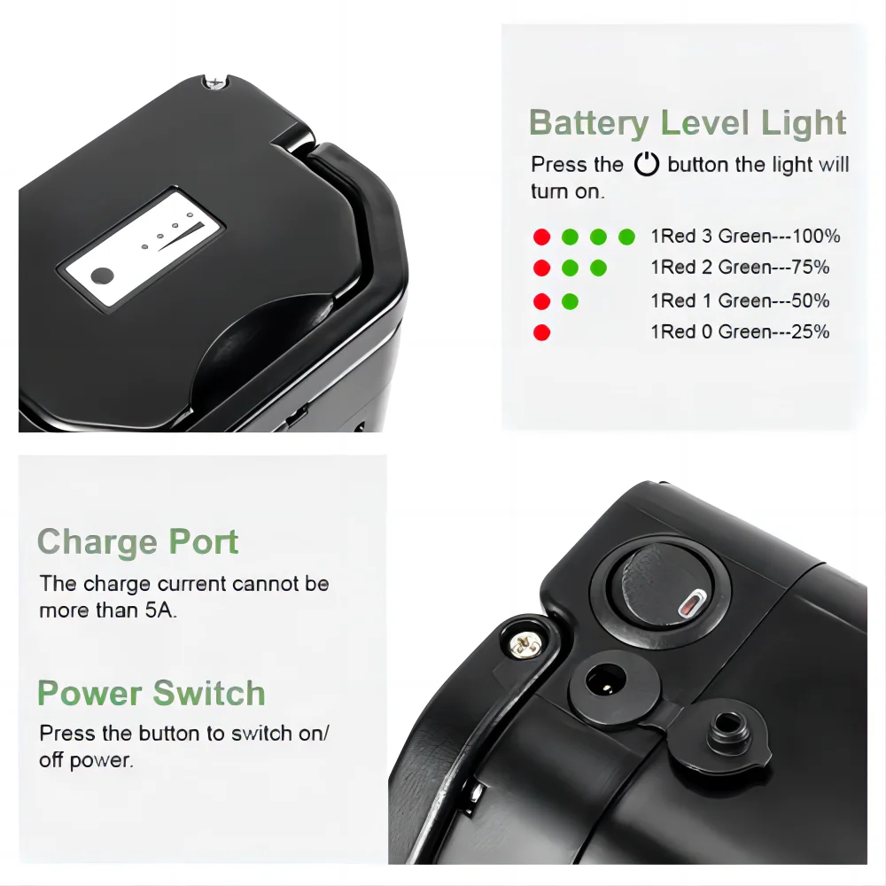 Magnum 36V 10.4Ah 12.8Ah 14Ah Lithium-ion E-bike Battery for Ansmann A2B Kuo and Taga 2.0 Electric Bike Battery