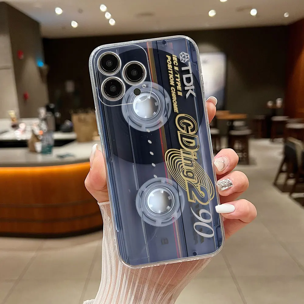 Retro Radio tape Cassette Clear Case For Samsung A73 A72 A71 A55 A52 A51 A50 A34 A35 A33 A32 A31 A30 A24 A23 A22 A13 A12 A05 5G