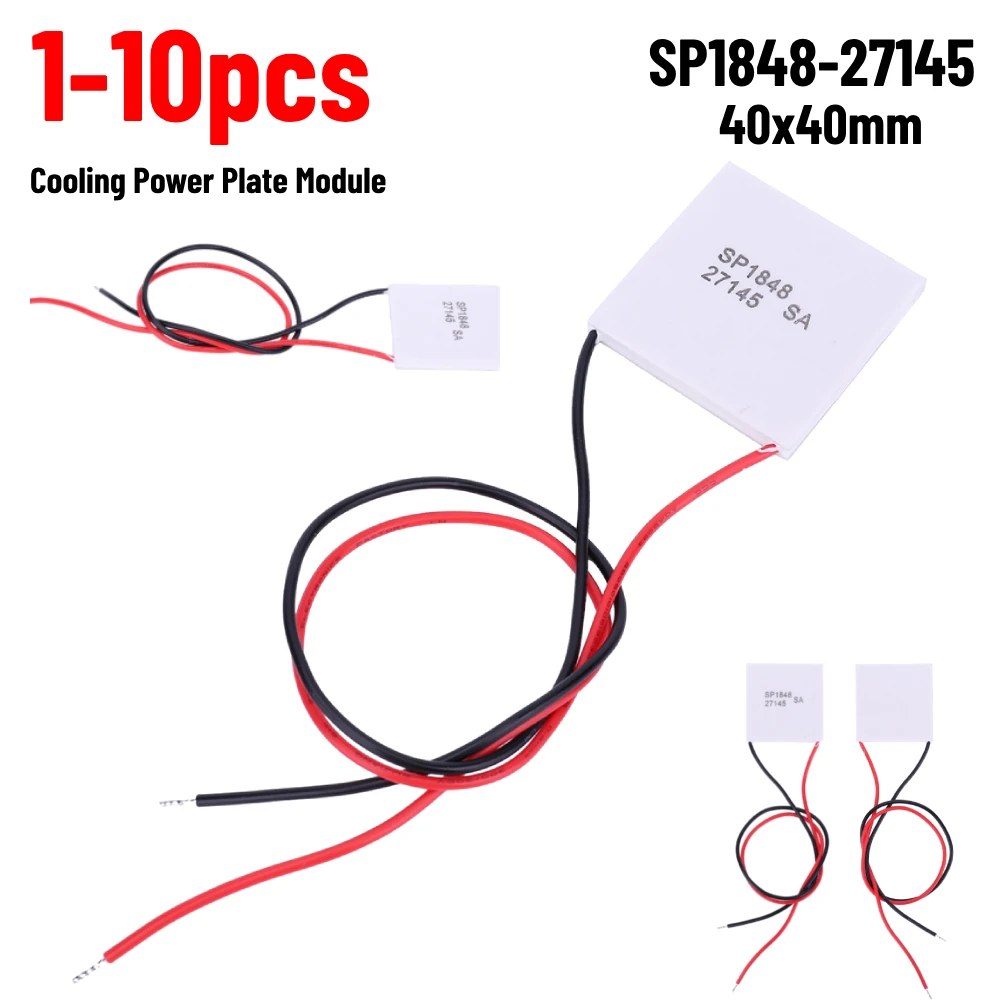 1-10pcs SP1848-27145 Thermoelectric Power Generator Cooler Peltier 120Celsius 40x40mm High Temperature Generation Elemente Modul