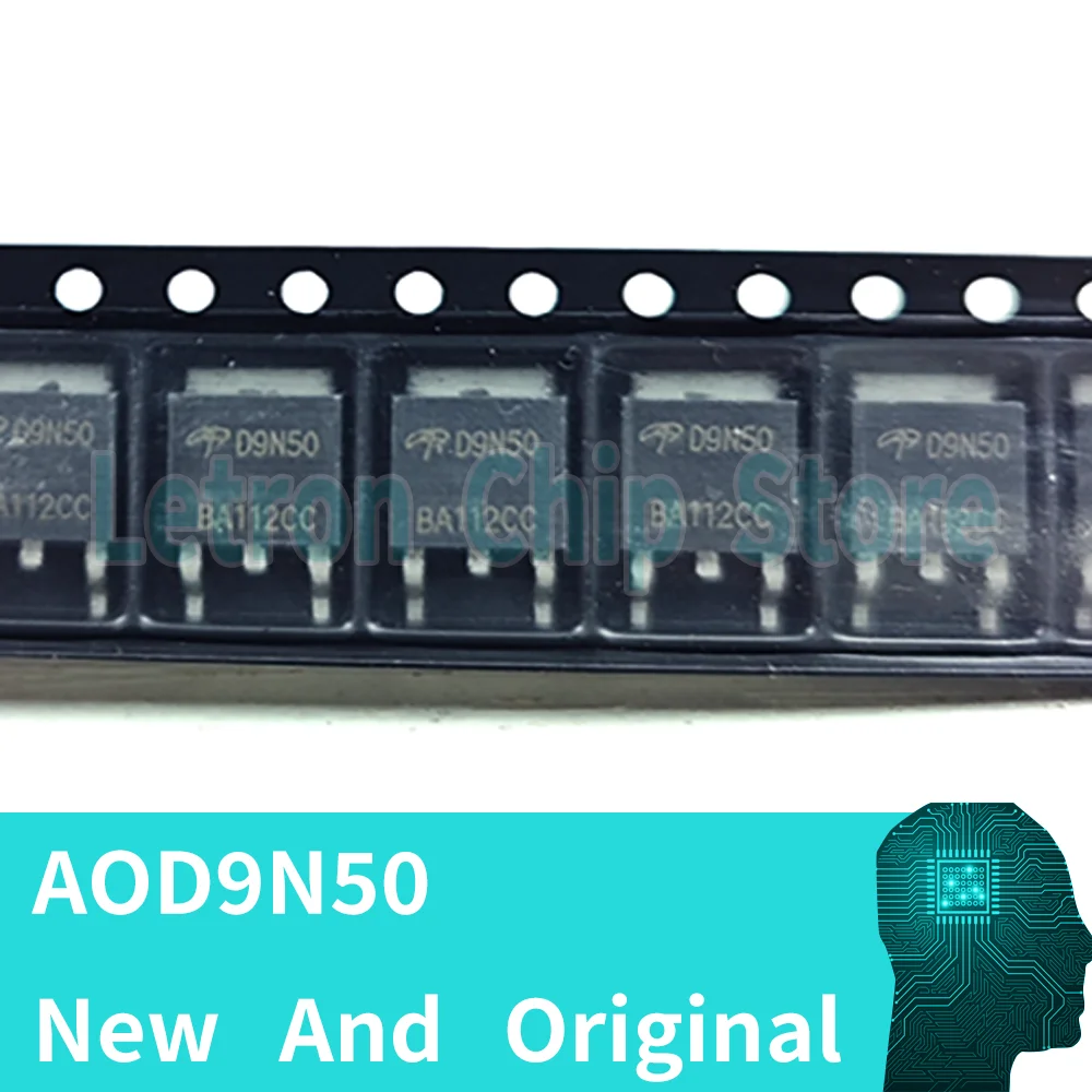 10pcs AOD9N50 TO-252 D9N50 TO252 MOSFET N-CH 500V 9A original and new IC