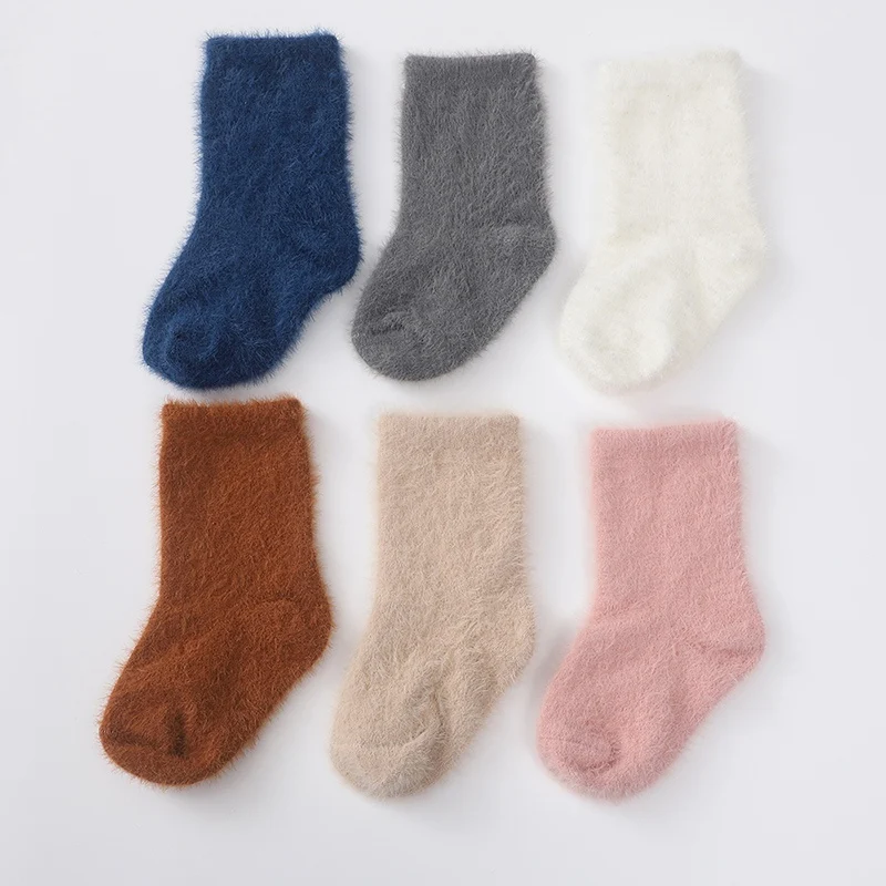 Newborn Baby Socks For Girls Boys Autumn Winter Infant Plush Warm Toddler Short Sock 0-3 Years Chlidren Kids Socks