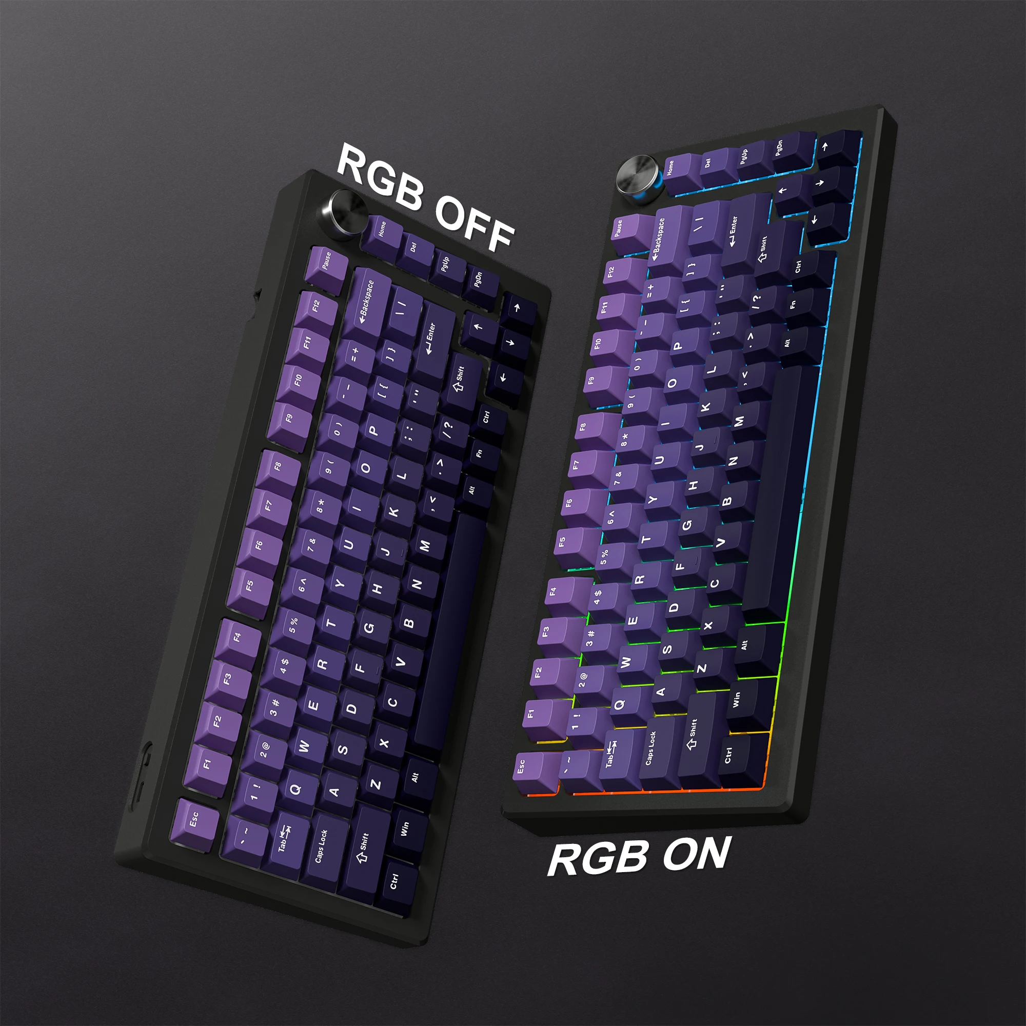 132 teclas pbt keycaps cereja perfil roxo duplo tiro tampas para