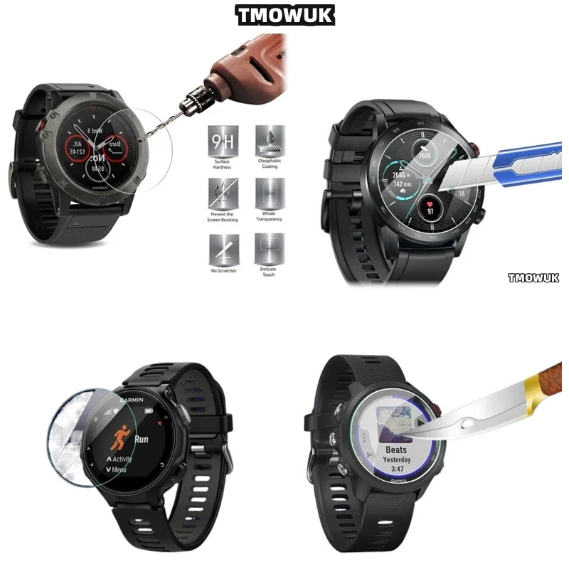 Bubble-Free Ultra-Clear Tempered Glass Screen Protector For Garmin Fenix 7 7S 7X Pro - 9H Anti-Scratch
