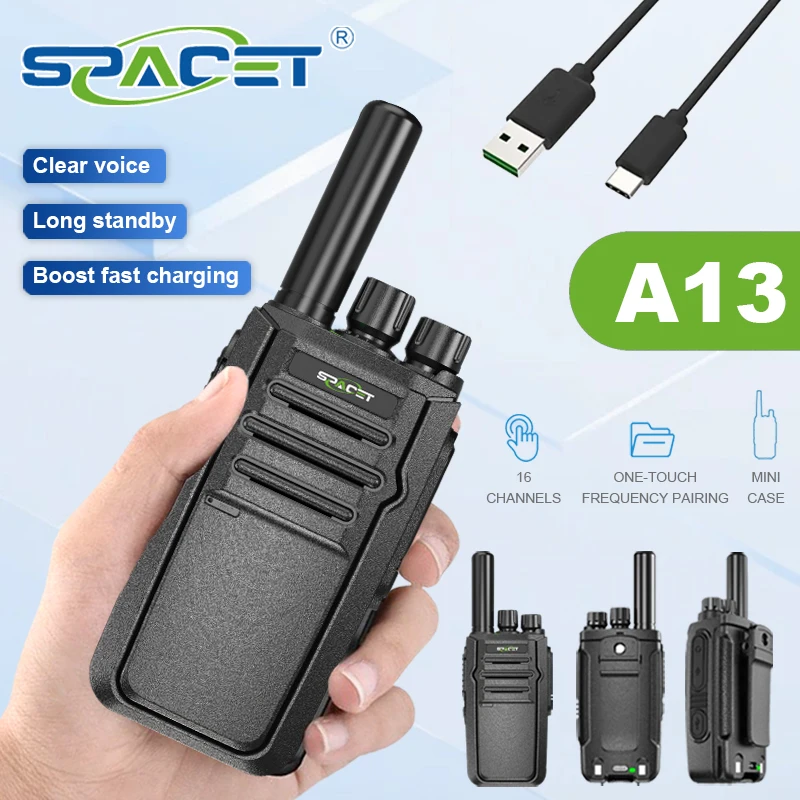 

Рация Spacet A13 портативная, пыленепроницаемая, ударопрочная для активного отдыха, туризма, гостиниц, строительства, охраны, объектов недвижимости, ресторанов