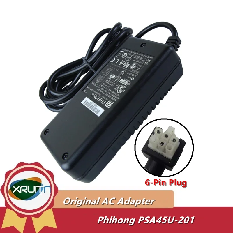 

Genuine PHIHONG PSA45U-201 Switching Power Supply 5V 4A 12V 1.5A AC Adapter Charger with Molex 6 Pins Plug