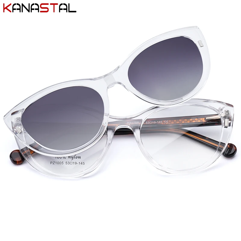 Women Cat Eye TR90 Eyeglasses Frame Blue Light Blocking  display picture 1