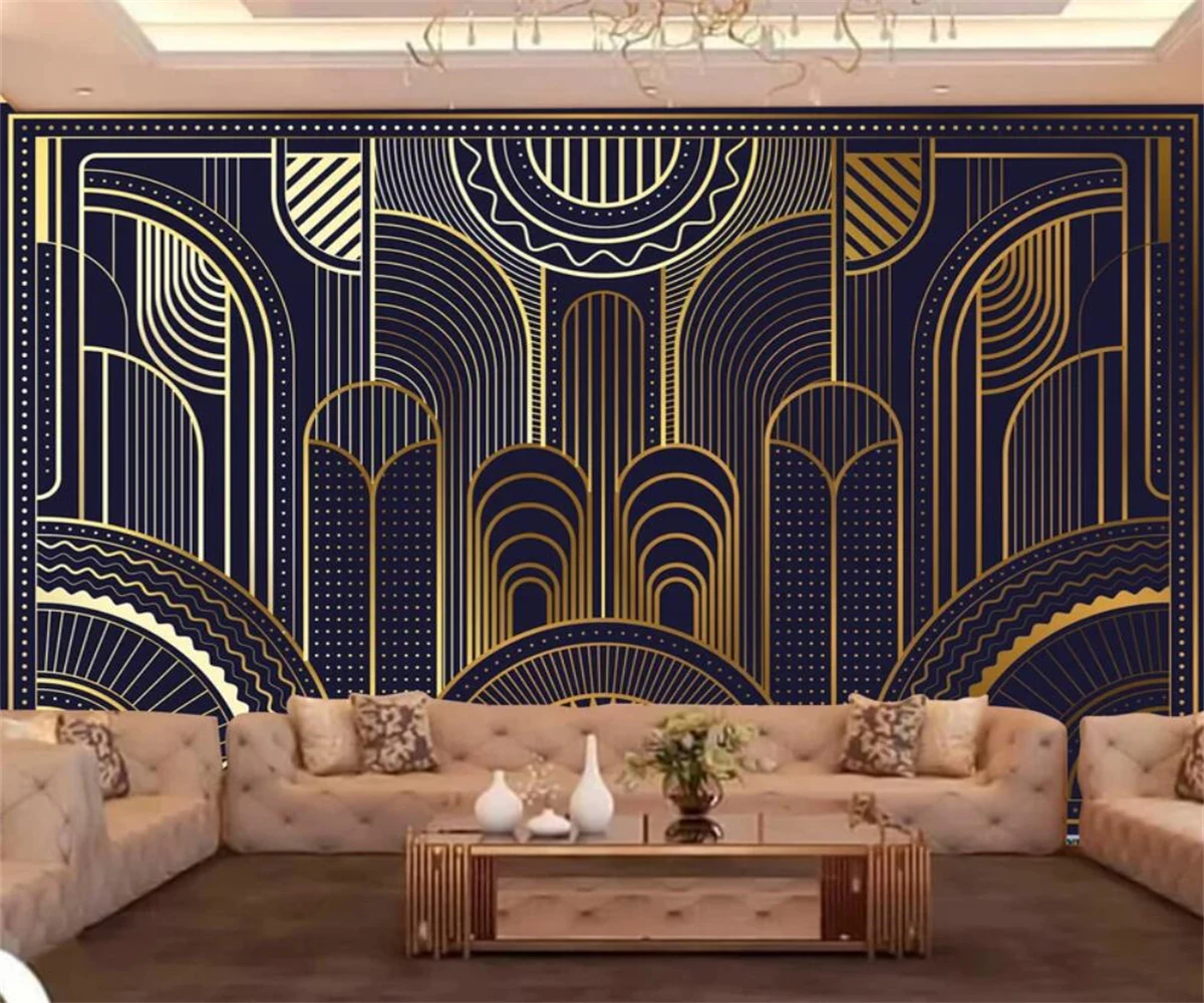 

beibehang wall paper Customized eco-friendly bedroom living room self-adhesive dark geometric background wallpaper