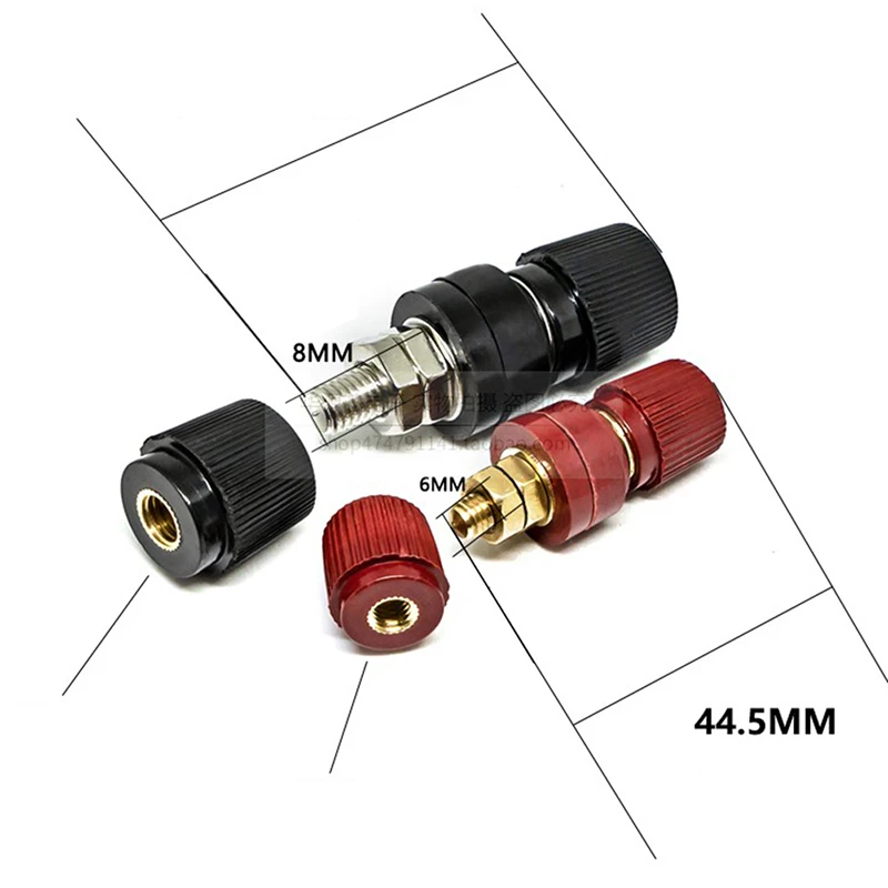SA 2pcs new 6mm 8mm Replacement Brass Stud Premium Remote Battery Power Junction Post Connectors Terminals Kit Auto Accessories