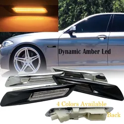 2x Sequential Blinker LED Side Marker Light For BMW 5 series F10 F11 F18 520Li 523 525Li 528i 550i 2011-2017 BMW F10 Turn Signal