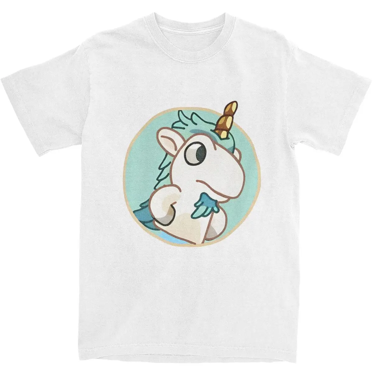 Cartoon T-Shirt Summer Unicorse Blueys Vintage T Shirts Cotton Harajuku Tee Shirt For Mens Short Sleeve Custom DIY Tops