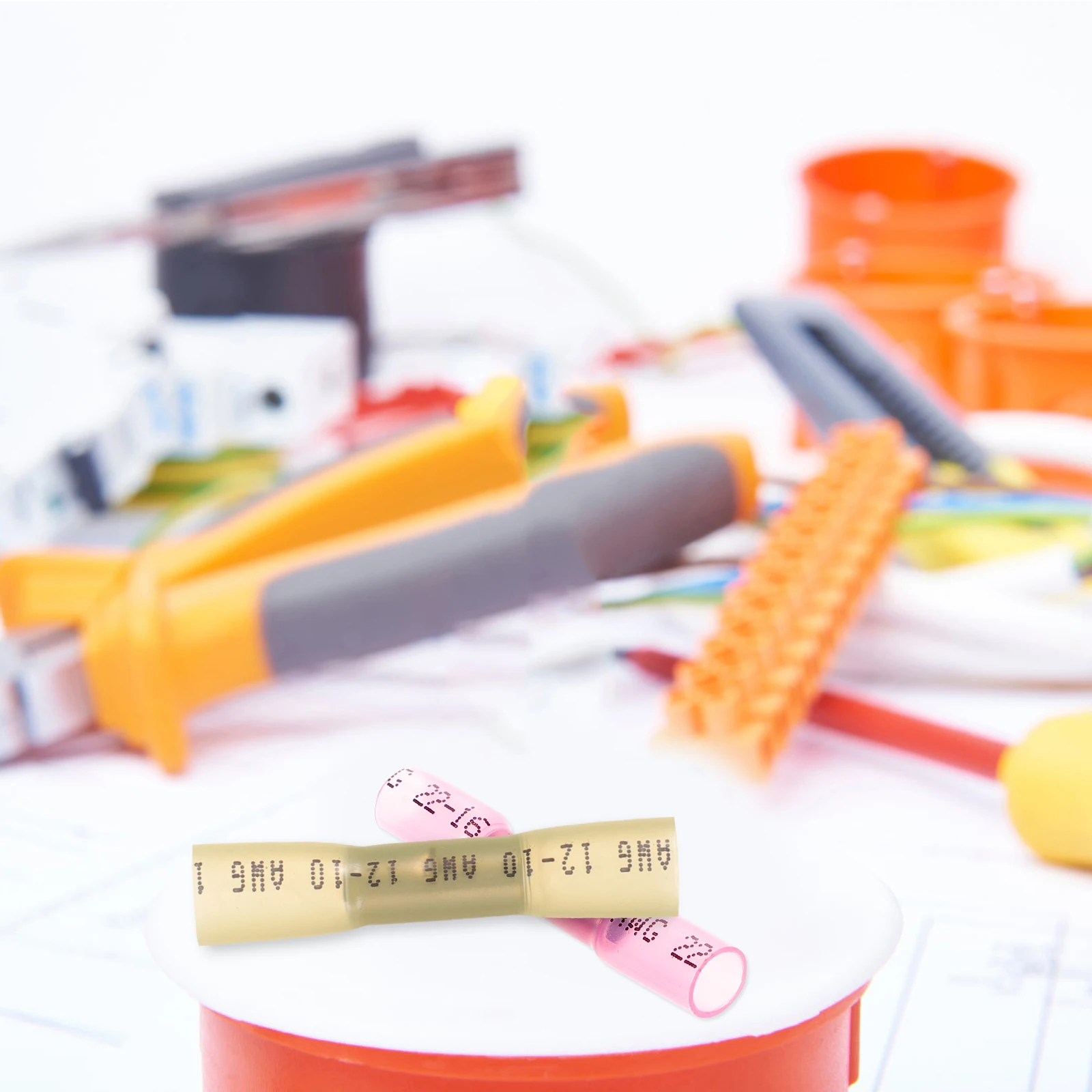 

50pcs Waterproof Terminal Connectors Heat Shrink Wire Connectors For Automotive Motorcycle Boat Electrical Wiring Crimp