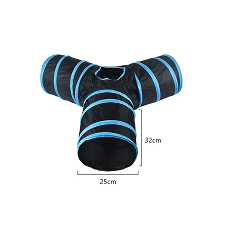 Foldable Pet Cat Tunnel Tube Interactive Hide and Seek Play Toy Kitten Training Game Stress Relief Tunnel for Puppy Small Animal