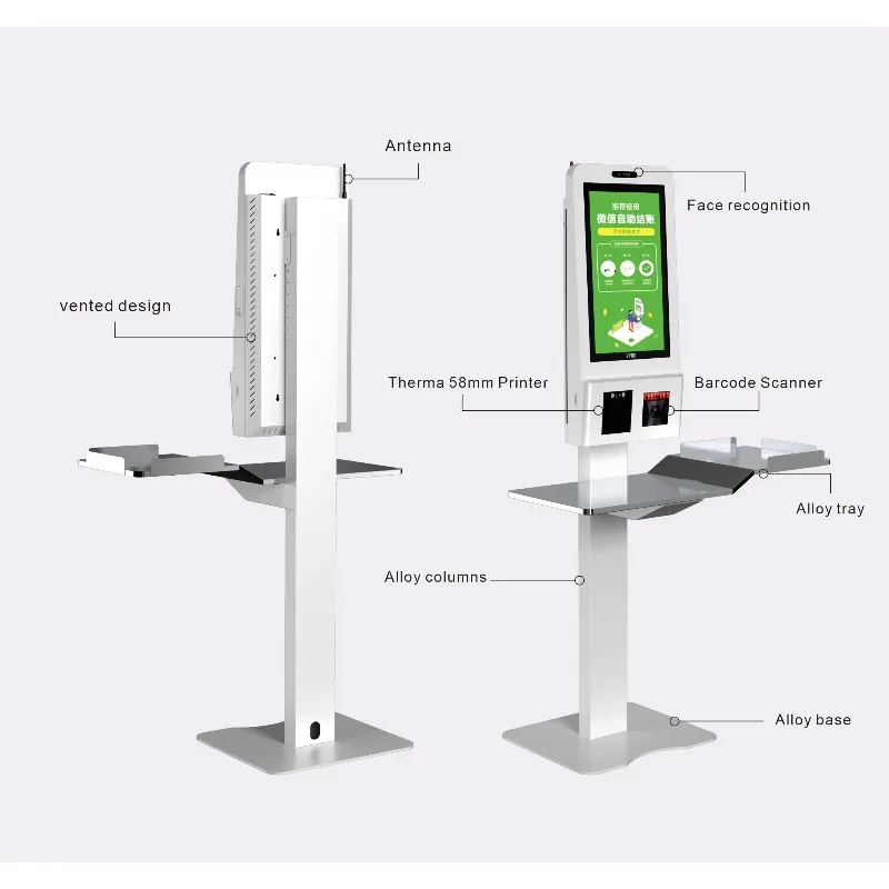 

21.5 Inch Vpos Touchscreen Android Self Check Out Kiosk Supermarket Self Ordering Kiosk Suppliers