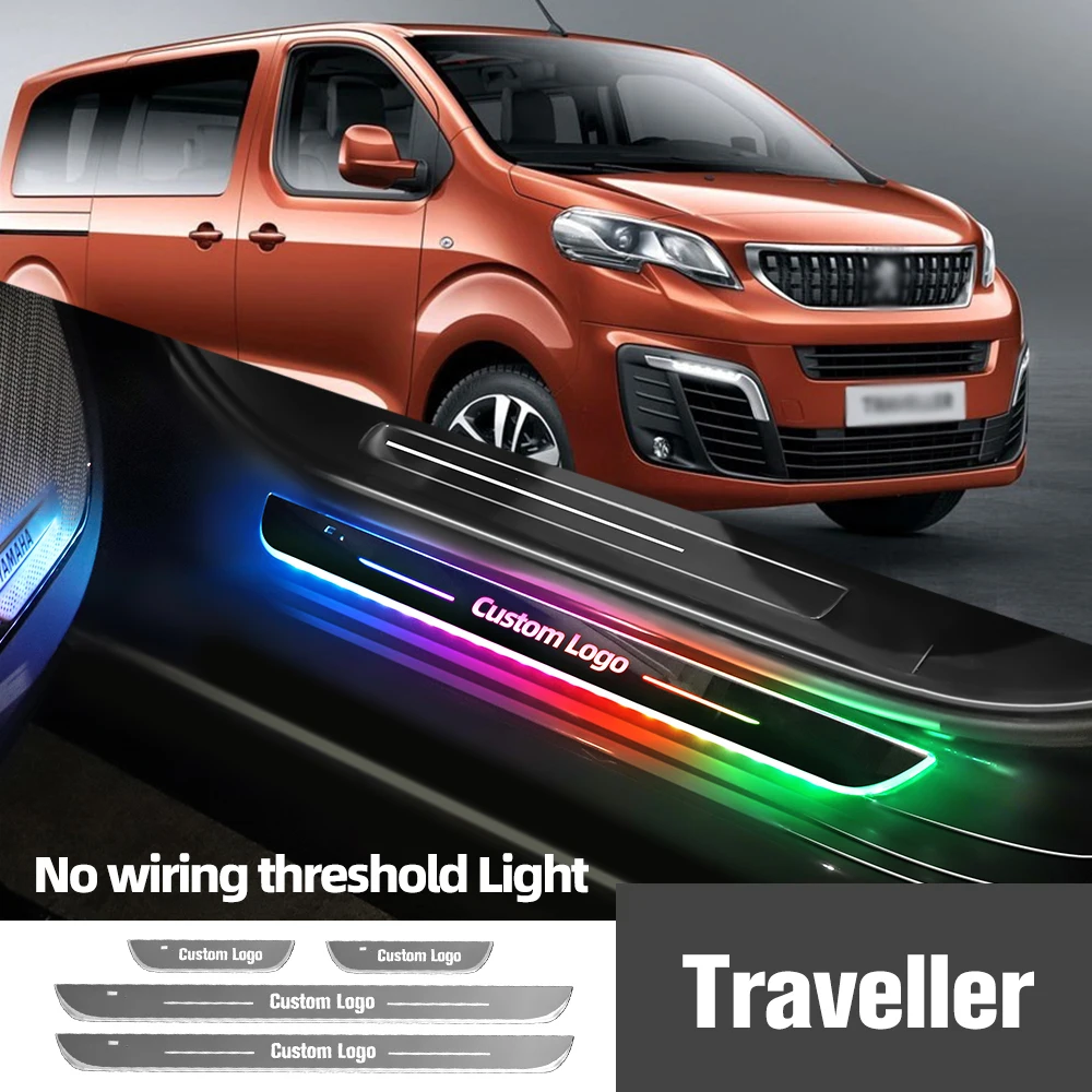 

Для Peugeot Traveler 2016-2023 2020 2021 2022 автомобильная лампа с индивидуальным логотипом