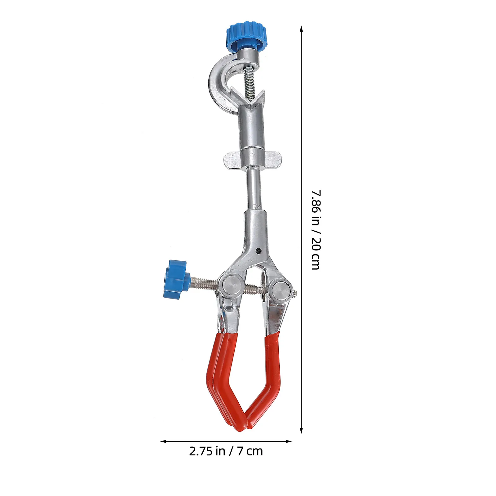 1Pcs Heavy-Duty Three-Jaw Clamp Stainless Steel Plastic Construction Skid Resistant Adjustable Lab Support Clip for Science