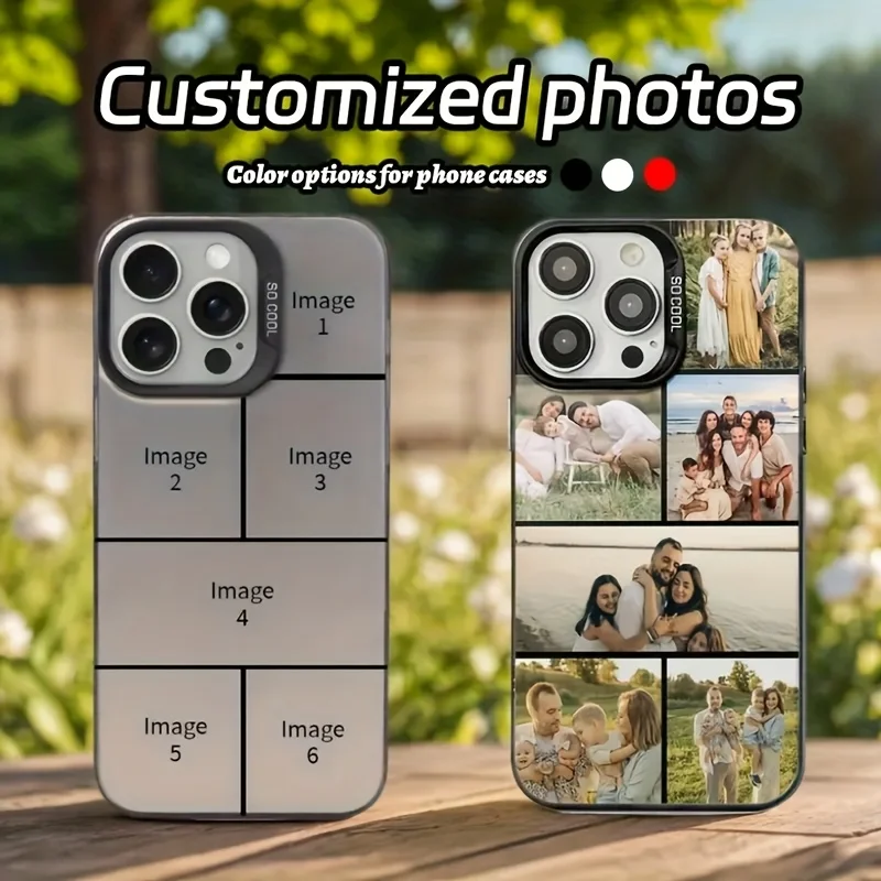 

DIY Customizable Case for iPhone 16, 15, 14, 13, 12, 11 Pro Max Plus Personalized Anti-Drop Protection Cover(6 Photos Supported)