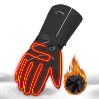 Electric Heated Gloves Touch Screen Skiing Motorcycle Gloves Waterproof Rechargeable Heating Thermal Camping Cycling Gloves