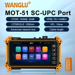 WANGLU 5.55 inch screen OTDR fiber tester/OPM/VFL/LS/RJ45 TDR/UTP Cable tester in one optical fiber tester