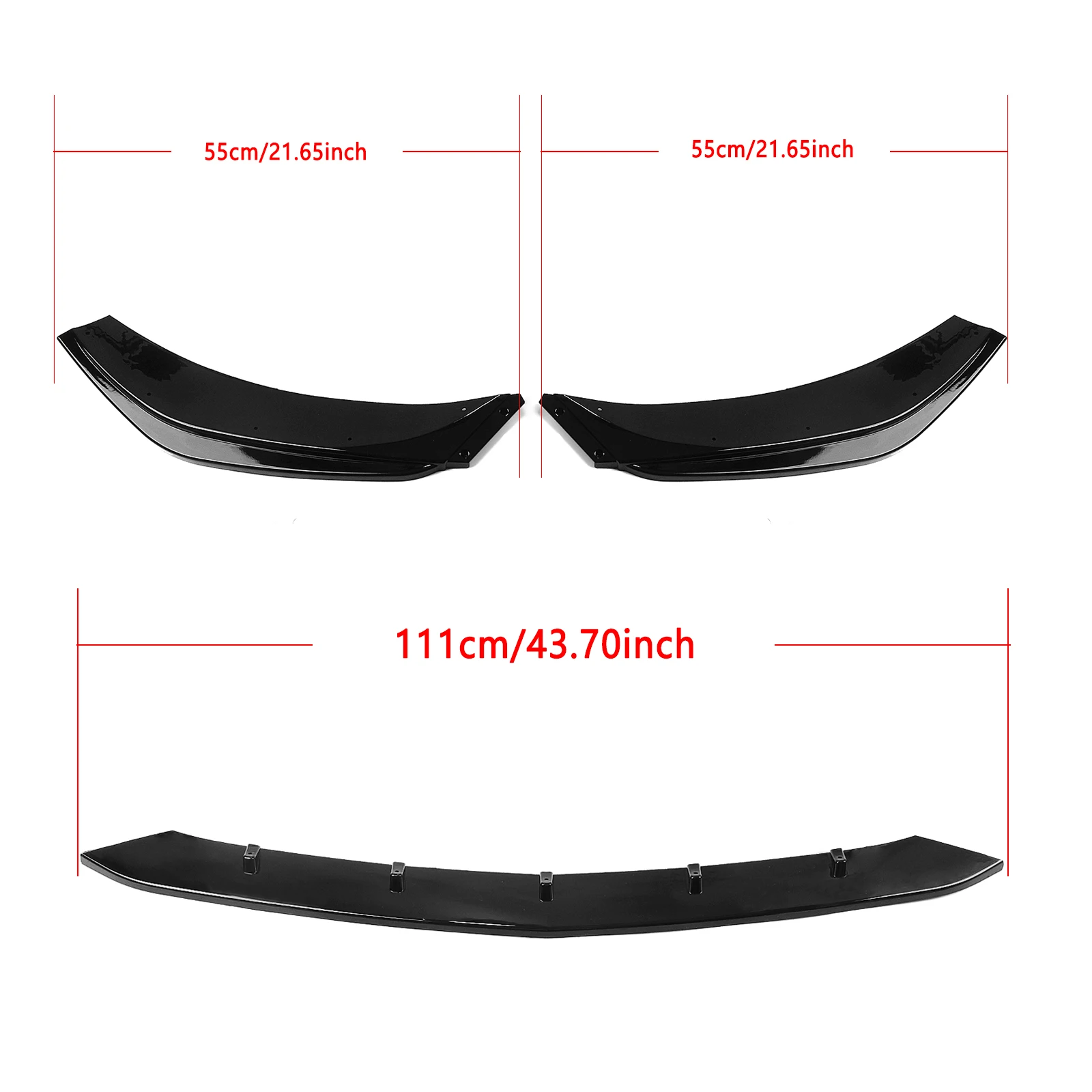 Car Front Spoiler Bumper Lip Lower Guard Splitter For Mercedes Benz C Class W206 S206 C200 C260 C43 AMG 2022 2023 2024