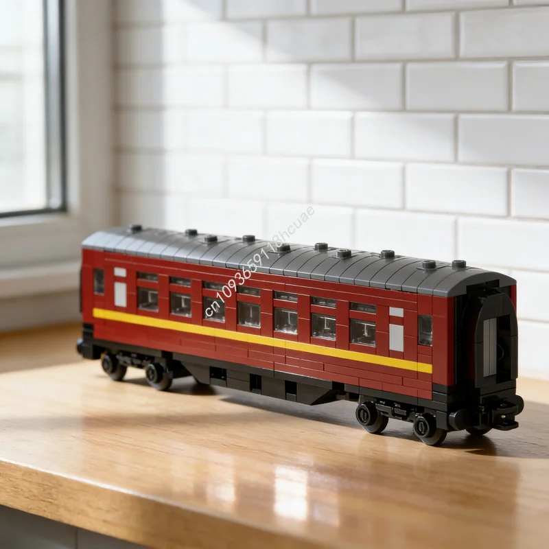 

382pcs MOC 4 Wide BR Corridor Carriage Maroon Creator Model Building Blocks Architecture Christmas Gifts Brick Toys Kids