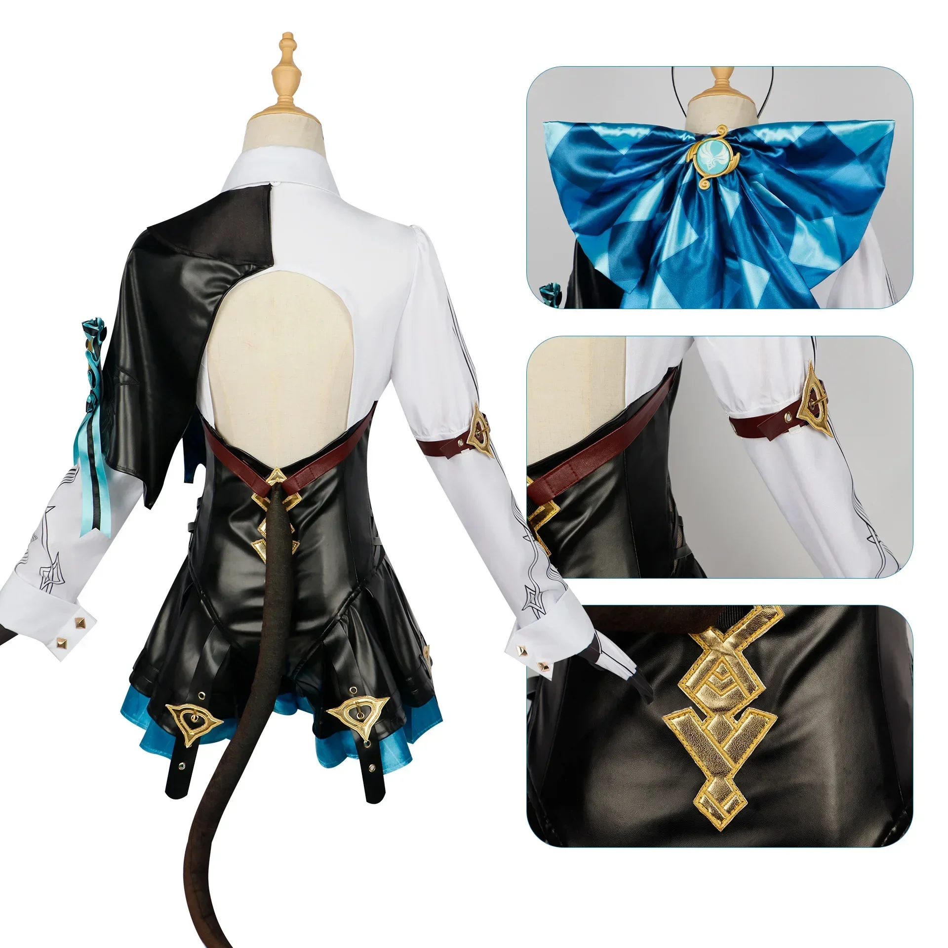 【Wetrose】 Lynette Cosplay Costume Poker Card France Style Fontaine Genshin Impact Линетт Halloween Cat Girl Full Set Wig