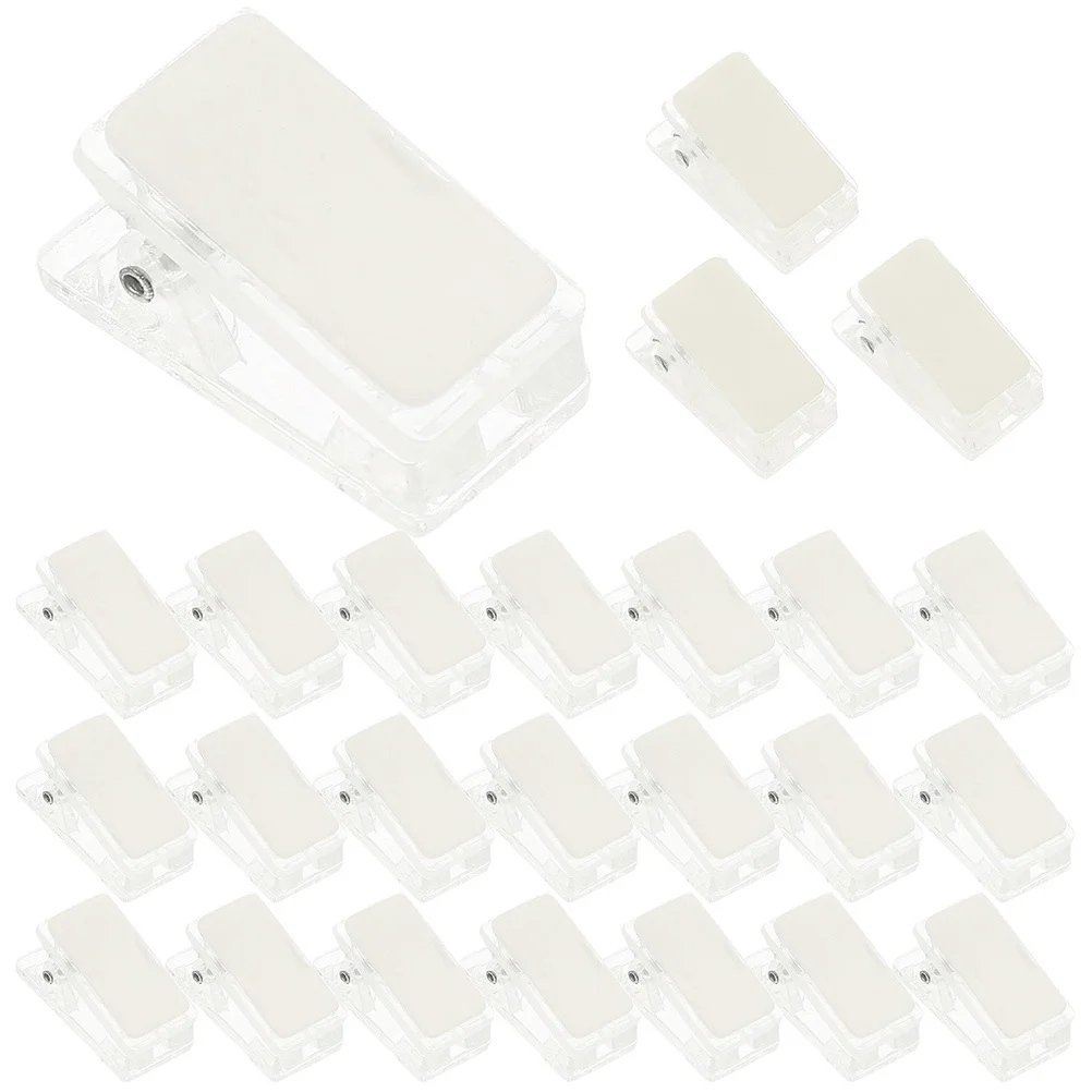 

35Pcs Name Badge Clip Adhesive Id Card Clip Plastic Badge Holder for Work Badges Name Tags Compact Lightweight Design