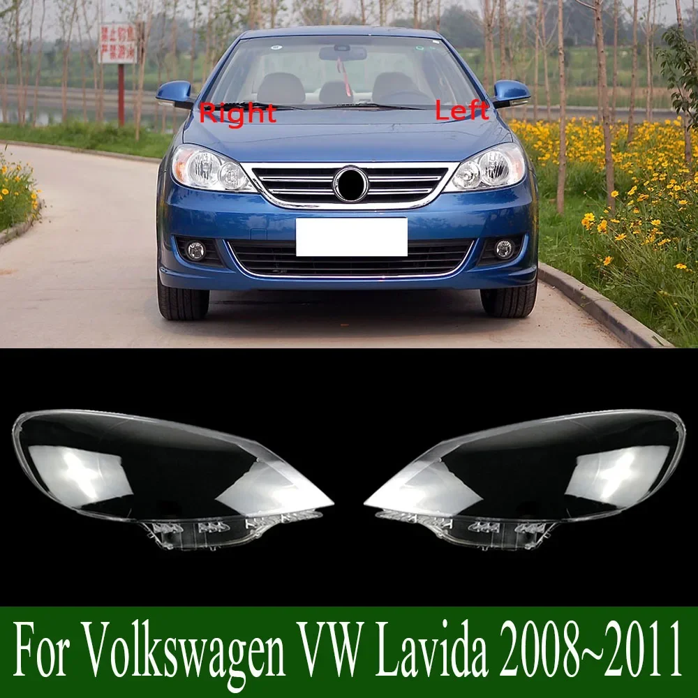 Transparent Headlamp Shell Lampmask Lamp Shade Headlight Cover Replace The Original Lampshade For Volkswagen VW 2008-2011 Lavida
