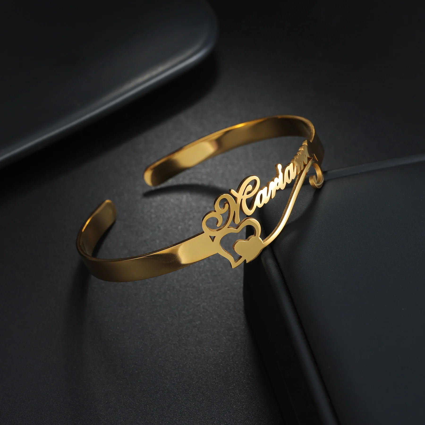 Nextvance Custom Name Bangle For Women Men Stainless Steel Personalized Open Cuff Bracelet Jewelry Birthday Christmas Gifts