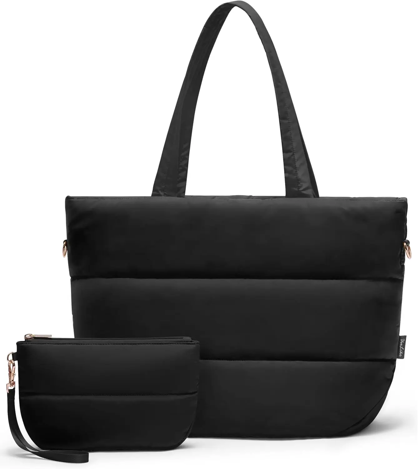 

Women's Lightweight Puffy Tote Bag with Compartments for Travel, Work, and Gym Use