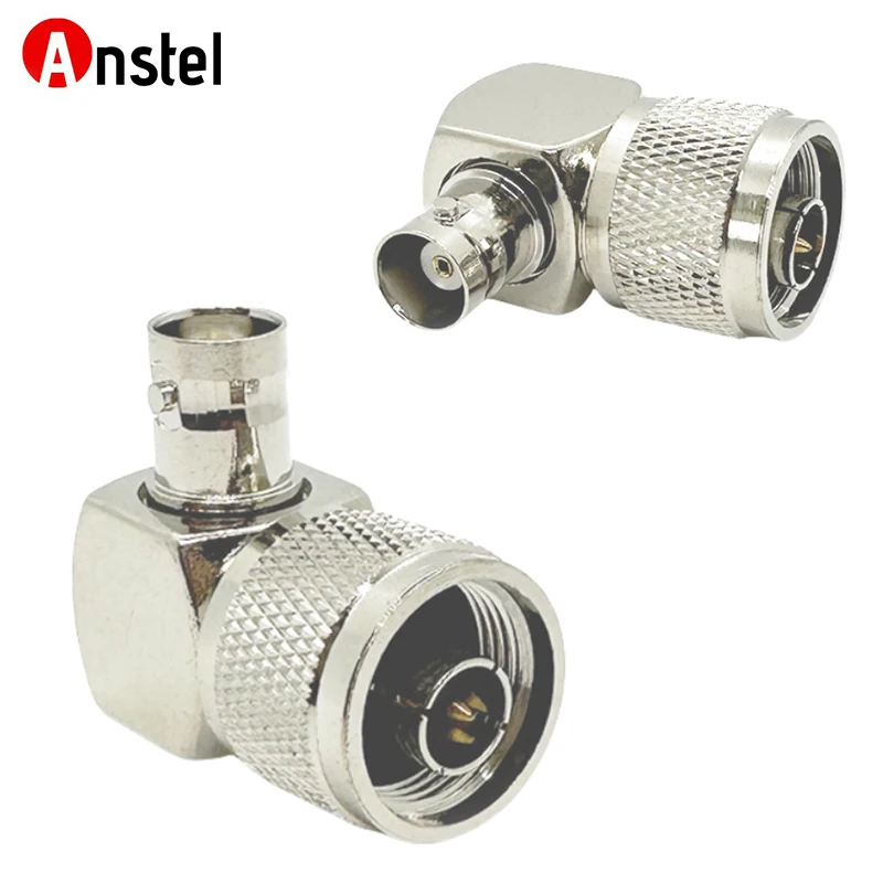 Pure Copper BNC Female to N Male Right Angle Adapter N Type BNC 90 Degree RF Coax Coaxial Connector Converter for Antenna Radio