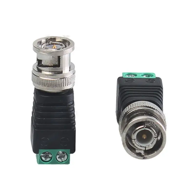 ?BNC Male Balun Connector 20Pcs Coaxial Cat5 To BNC Male Connector For CCTV Surveillance Video Cameras BNC Male Connector