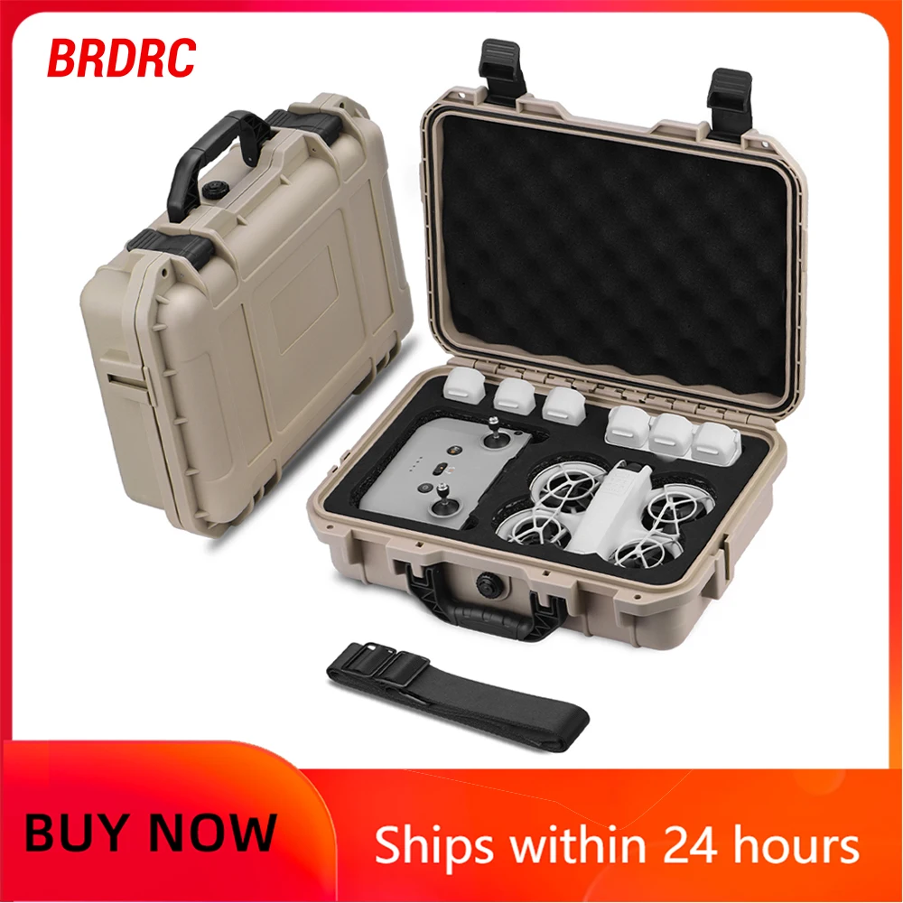 BRDRC Waterproof Case for DJI Neo Drone RC 3 Remote Control Carying Case Large Capacity Storage Box Outdoors Handbag Hard Shell