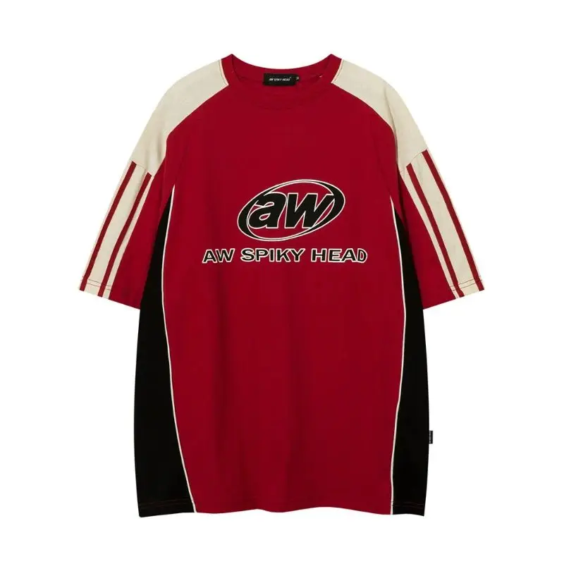 

Американский спортивный топ с персонализированным принтом, ультратонкий, укороченный, с воротником «Хенри», молодежный стиль