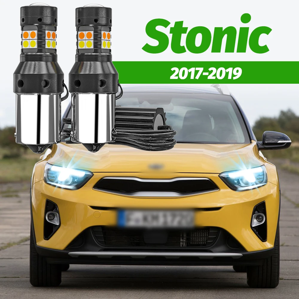 2 Stück Dual-Mode-Blinker + Tagfahrlicht-Zubehör LED DRL für Kia Stonic 2017 2018 2019