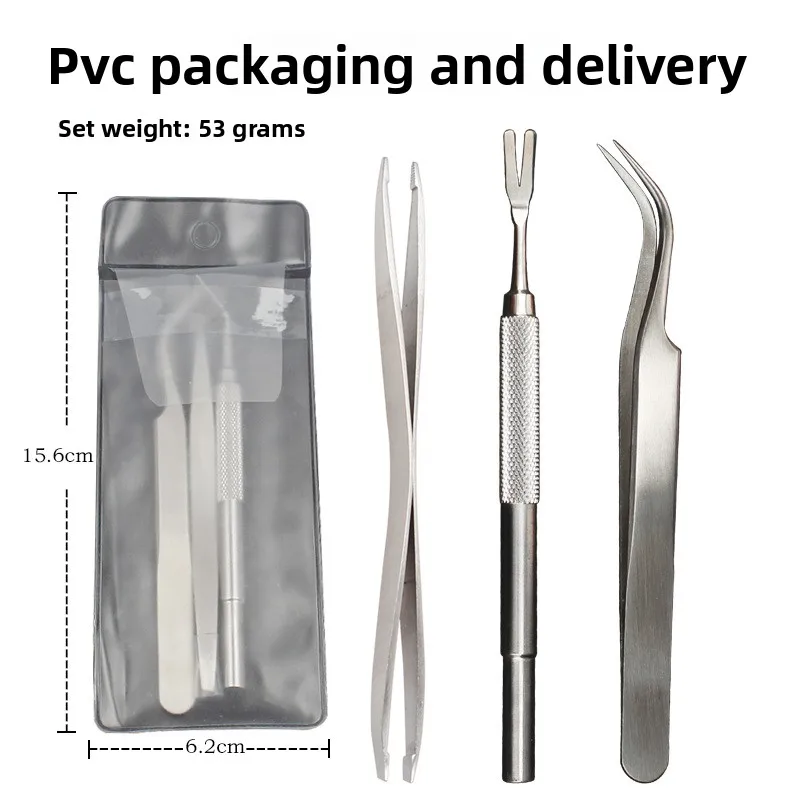 ZHAYA Tick Remover Tool Set Flea Lice Clip Pet Dog Cat Grooming Accessories Stainless Steel Tweezers Easy Safe Non Slip Handle view 6