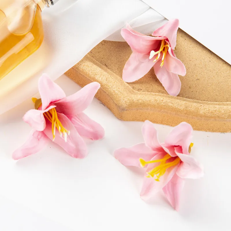 10/30 Stück Seidenlilien, künstliche Blumen für Hochzeit, Festival, Garten, Zuhause, Zimmer, Vase, Tischdekoration, Kranz, Scrapbook, DIY-Geschenkbox – Detail 8