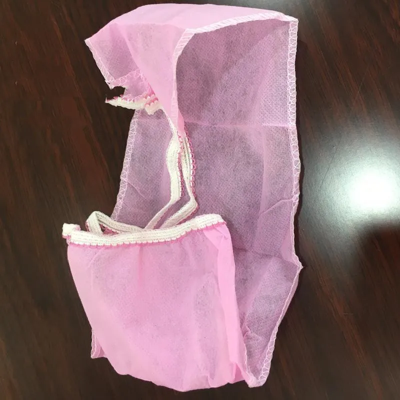 سراويل داخلية للاستعمال مرة واحدة، سراويل بيكيني معبأة بشكل فردي، سراويل داخلية للسفر غير منسوجة قابلة للتنفس في صالونات التجميل