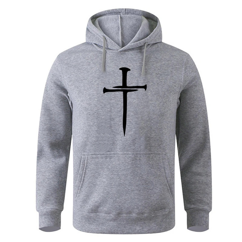 2024 Hip Hop Clothes Christian Cross Pattern Hoodie Peppers Women Men Long Sleeve Fleece Sweatshirt