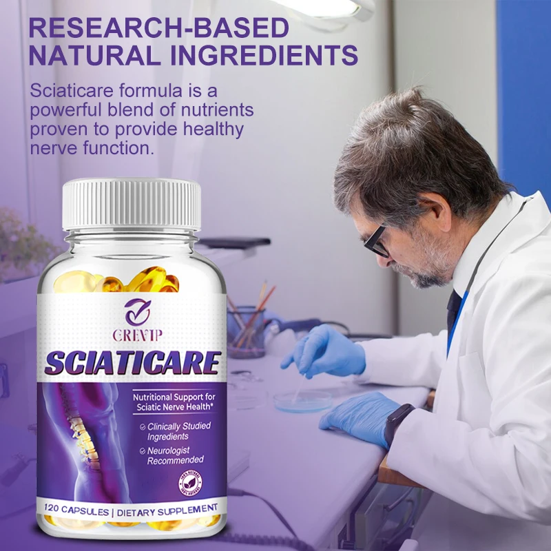 Sciatic Nerve Relief Supplement Vitamin 40 Times Stronger Than The Natural Form of R-ALA, Non-synthetic Lipoic Acid (ALA)