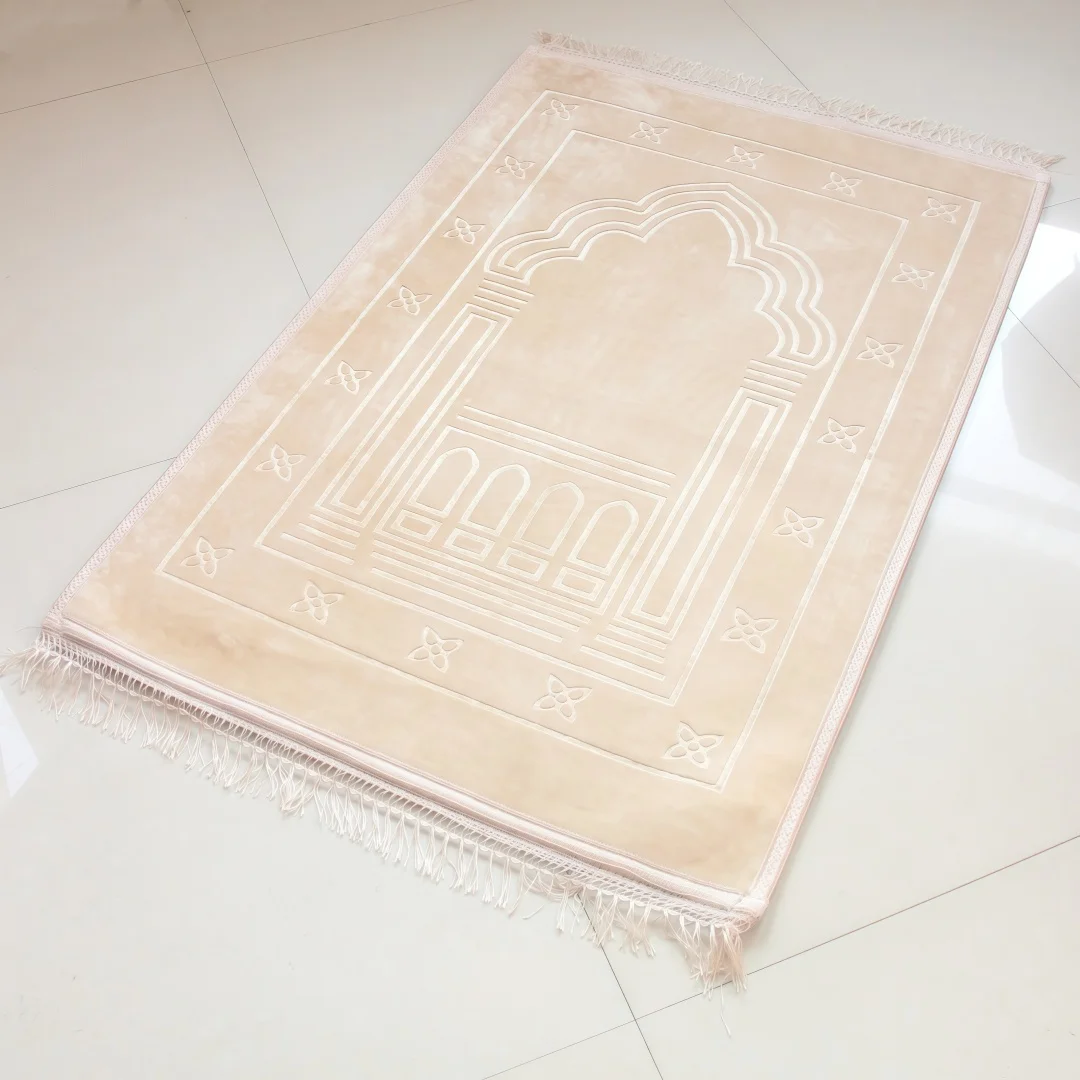 Prayer Rug Muslim Mat Islamic Thick Large Sajadah for Kids Men Women for Eid Travel Ramadan Soft Luxury Rug