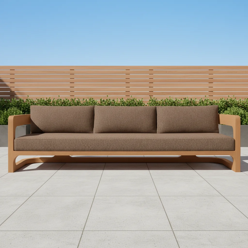 #All Weather Outdoor Teak Furniture Patio Garden Sofas Solid Wood Teak Furniture Long Sofa