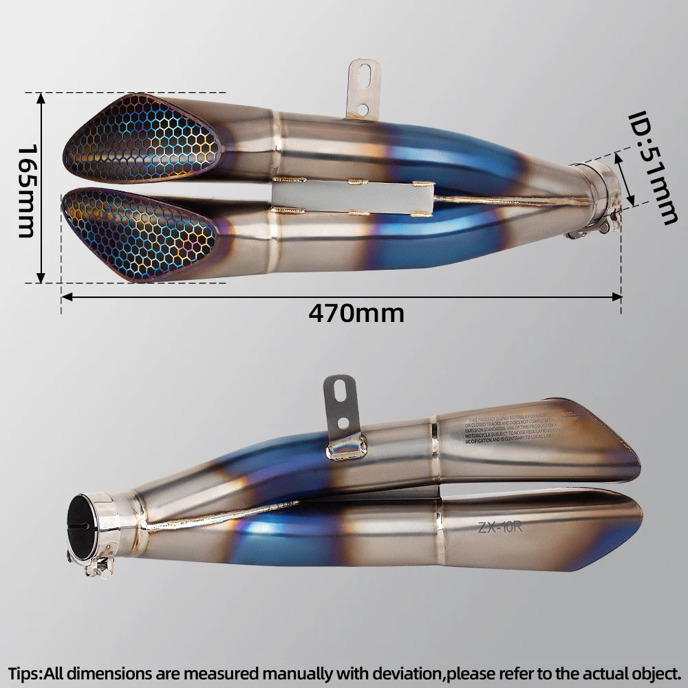 For kawasaki zx10r zx-10r zx10rr 2021-2024 GP Racer Titanium honeycomb Forged motorcycle Exhaust Kit Slip on racing line escape