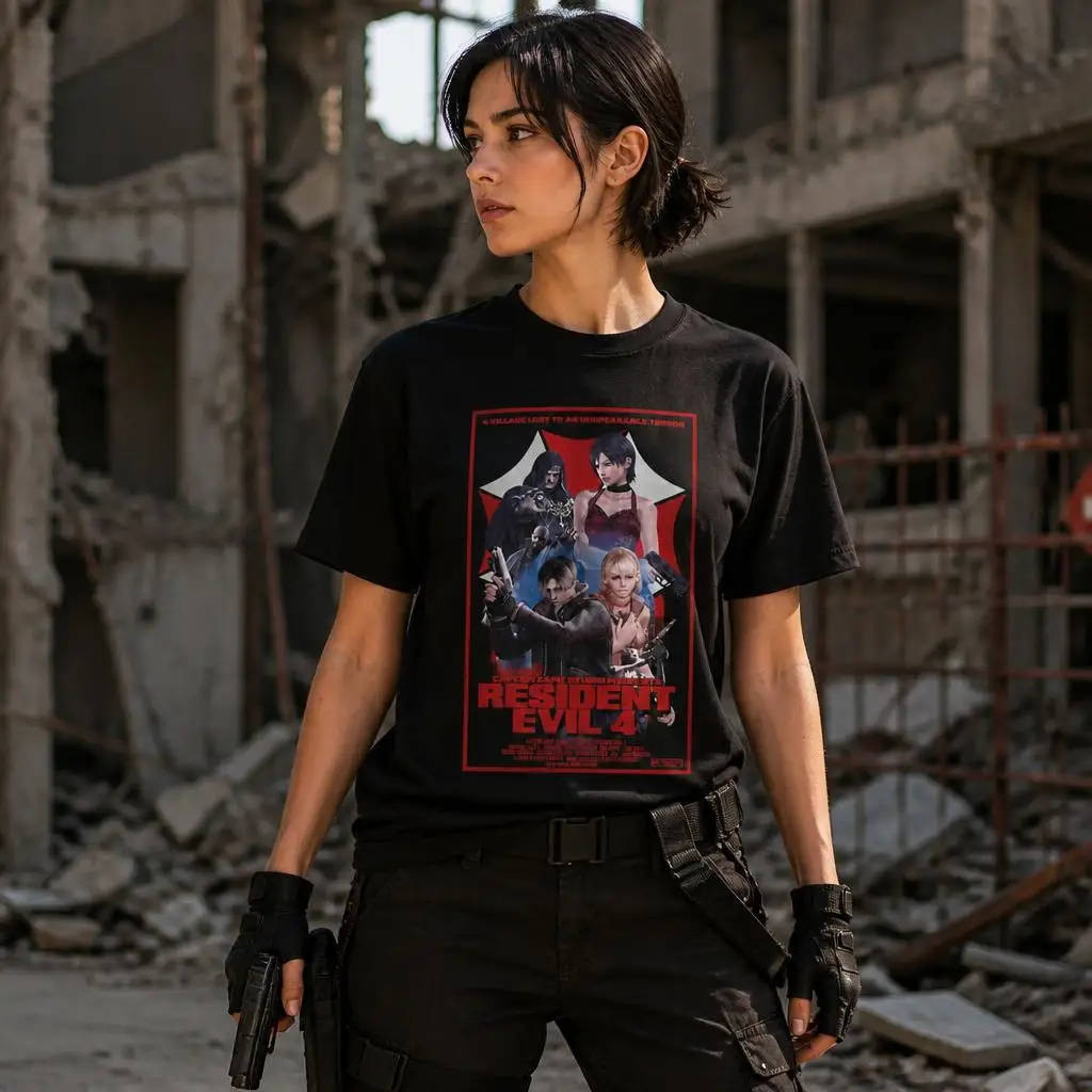 Residents Evils Horror Men Retro T Shirt 100% Cotton Clothing Fun Short Sleeve Tee Gift T-Shirts