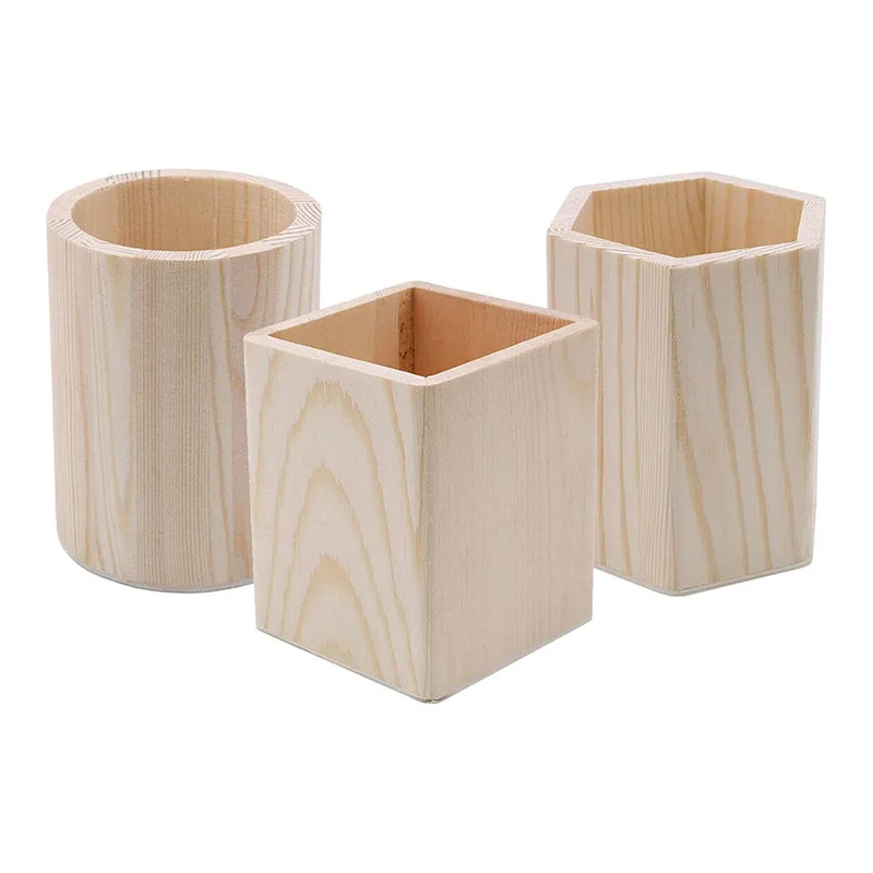 

Деревянная подставка для ручек из массива дерева, белая, без росписи, для самостоятельной покраски, деревянный ящик для дома и офиса, студенческие принадлежности, органайзер для ручек, коробка для хранения.