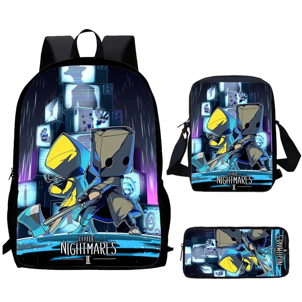 

Game Little N-Nightmares Child School Backpack With Shoulder Bags Pencil Bags For Kindergarten,Best Gift For Boys and Girls