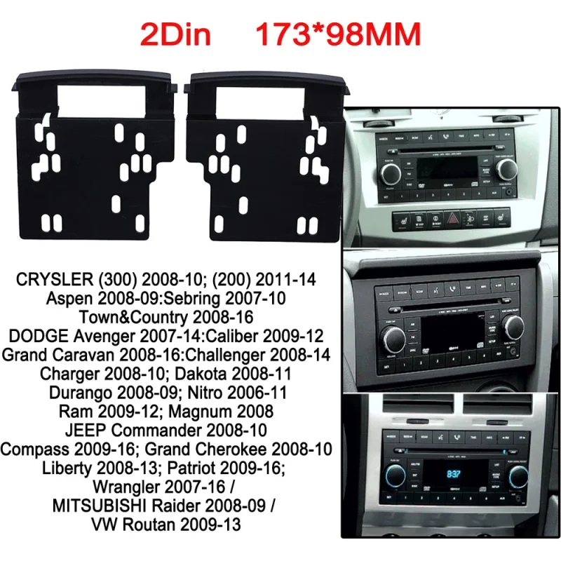 

2Din android автомобильный радиоприемник для Jeep Rubicon Compass Decorative Wrangler 2007-2014 автомобильная рама Dash CD монтажный комплект установки