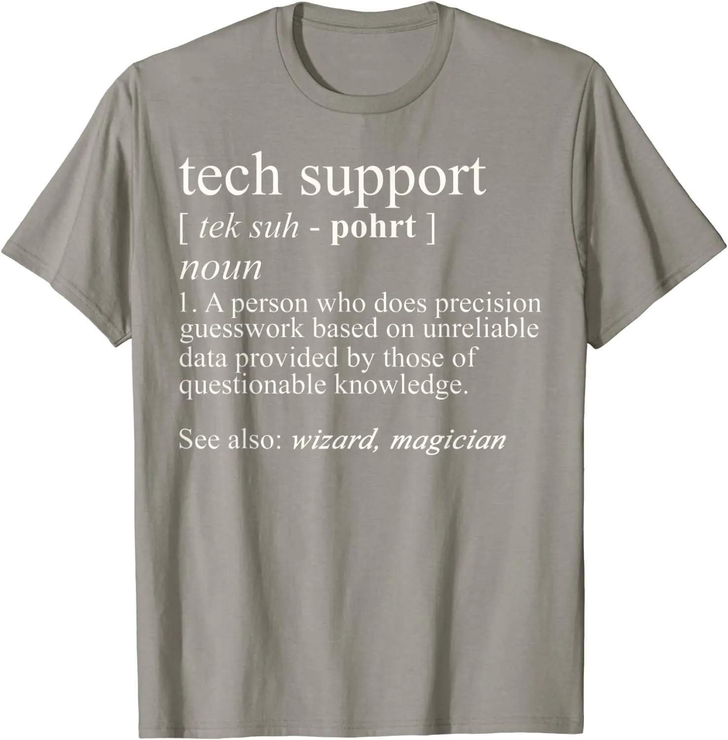 Tech Support Definition Shirt, Funny Cute Computer Nerd Gift T-Shirt Cotton Mens Tops Shirt Printed T Shirts Crazy New Arrival