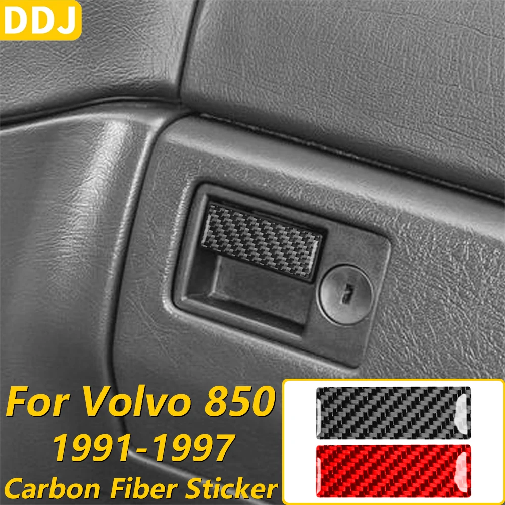 Para Volvo 850 1991-1997: Adesivo de Acabamento para Painel de Controle do Porta-Luvas do Passageiro em Fibra de Carbono - Acessório Interno Automotiv