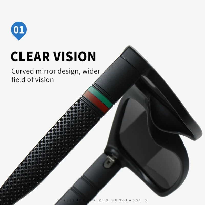 موضة المتضخم الاستقطاب النظارات الشمسية الرجال النساء الفاخرة القيادة الصيد السفر خمر نظارات شمسية مربعة للرجل UV400 نظارات